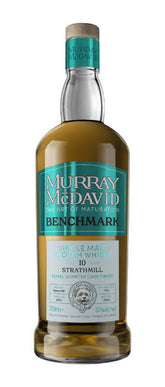 Strathmill 10 year old Murray McDavid Benchmark Koval Quater Cask Finish bottle with a green label and light amber whisky.